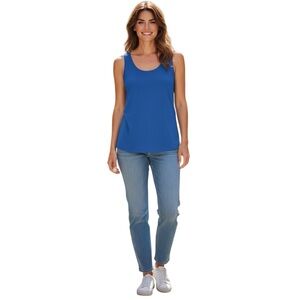Chico’s Microfeel Timeless Basic Tank in Corsican Blue size 1